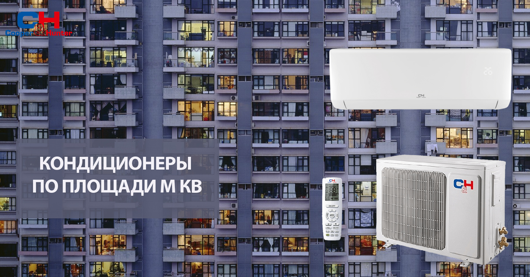 кондиционеры по площади м²
